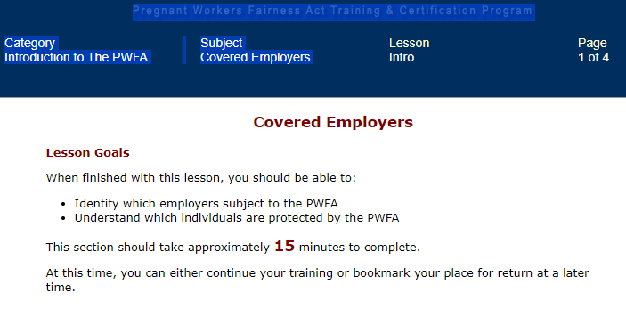 PWFA training